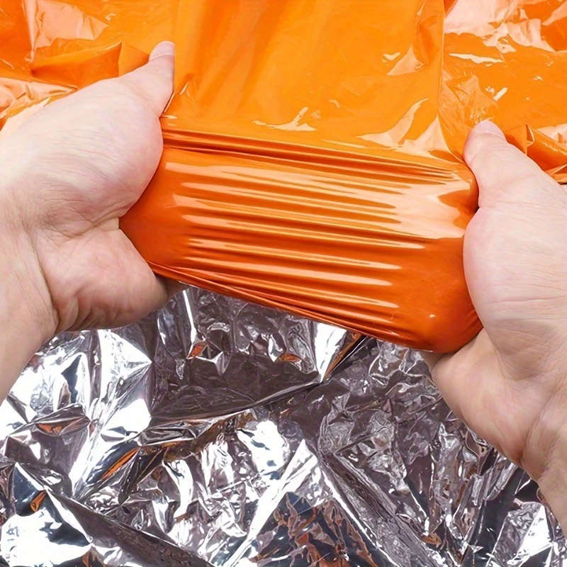 1Pc Portable Emergency Rescue Blanket In Olive Thermal Sleeping Bag Disposable Pe Tent Color Sent Ra
