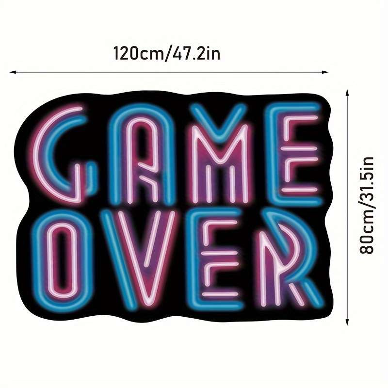 1Pc 50x80cm 19.6x31.5inch Game Over Floor Mat