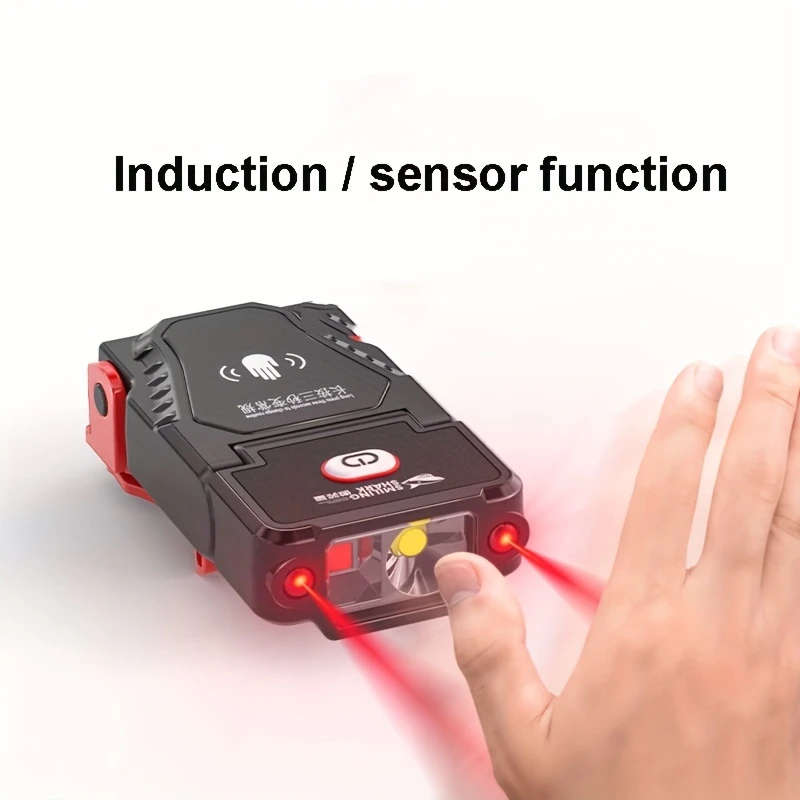 1pc of Smiling Shark 2-IN-1 LED Flashlight And Headlight, an Ultra-Bright Mini Hands-Free LED Clip-O
