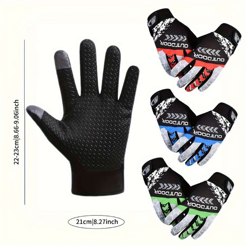 1 Pair Maple Leaf  Red One Size Outdoor Sports Gloves