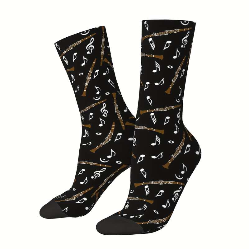 1 Pair Piano Abstract Keys  Socks