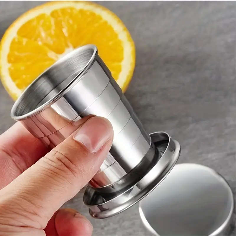 Irish Coffee Stainless Steel Folding Cup Set Portable Travel Camping Tea Cup Environmentally Frien