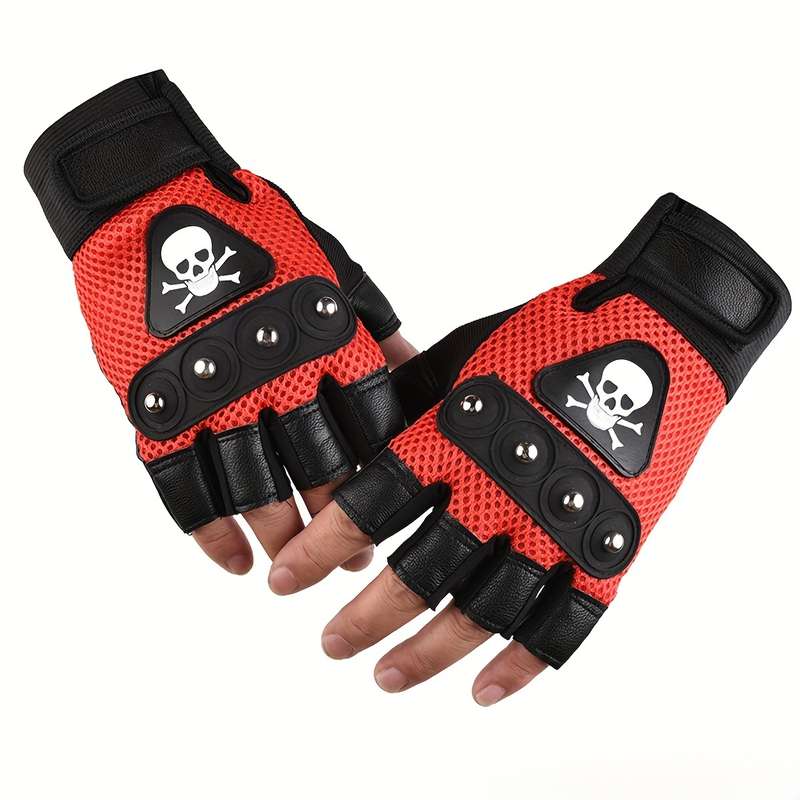 1 Pair Black Outdoor Sports Gloves