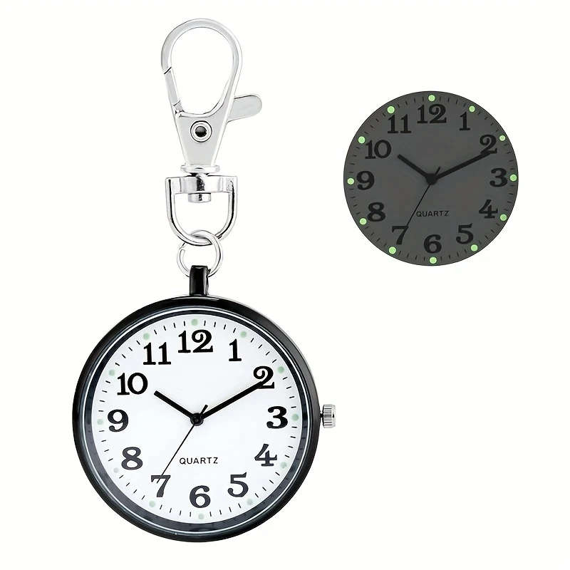 1pc Minimalist Keychain Pocket Watch Color Sent Randomly