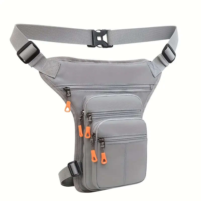 1pc Men's Outdoor Adjustable Sports Waterproof Waist Bag Casual Trend Multi-functional Multi-Pocket