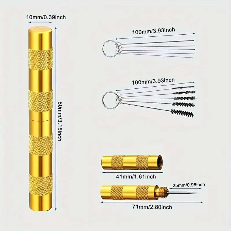 3pcs Pneumatic Spray Gun Nozzle Cleaning and Maintenance Tool Kit Stainless Steel Needle and Brush K