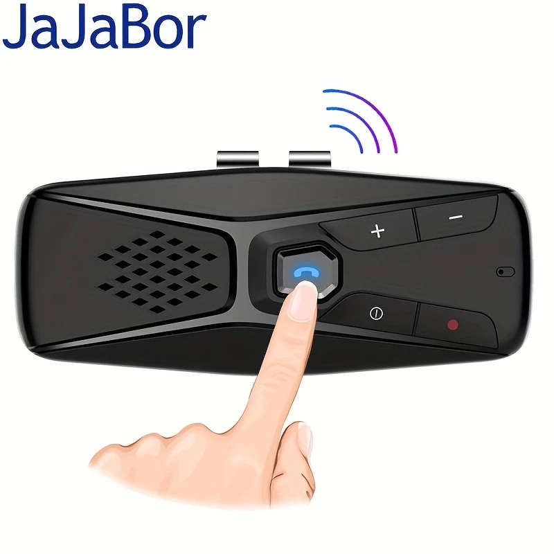 1Pc Wireless 5.0 Car Kit Hands Free Speakerphone With Mic Auto Shut Off Siri Connectivity Usb Rechar