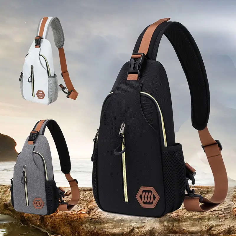 1pc Men's Adjustable Chest Bag Waterproof Portable Shoulder Bag Crossbody Bag Very Suitable For Trav