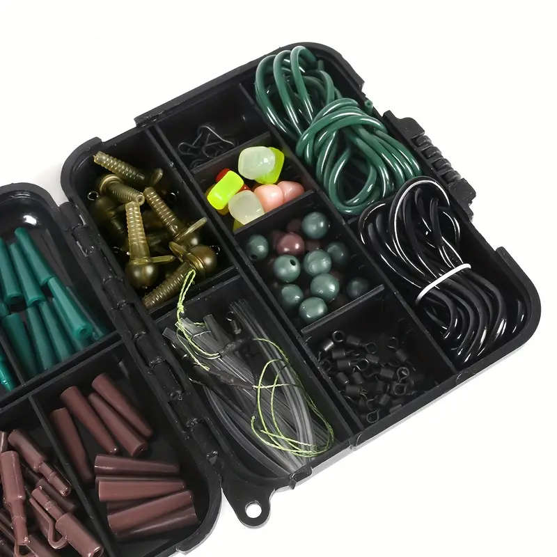 40 152 180 254 300 420pcs portable fishing gear set with tackle box sequined hooks swivels and carp fishing tools everything you need for a successful fishing trip details 3