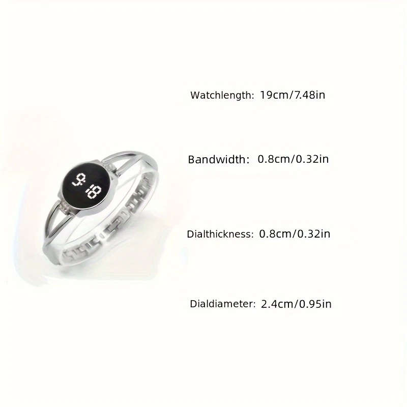 1pc LED Fashion Ladies Watch Touch Screen Ladies Era Steel Strap Electronic Student Ladies Bracelet