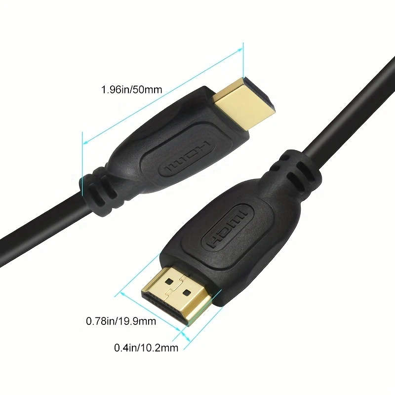 1pc 100cm HDMI Male To Male Cable Copper Clad Steel 19+1 Copper Clad Steel Cable 4K Ultra HD 2.0