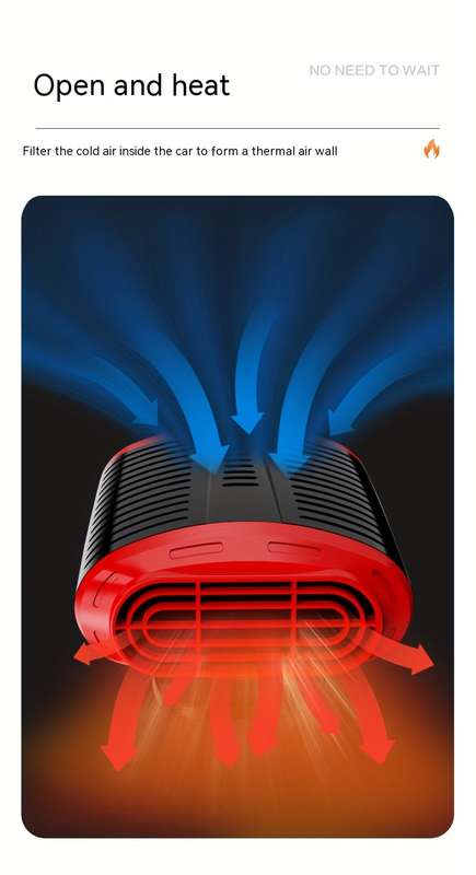 1pc 12V Red Black  Heater