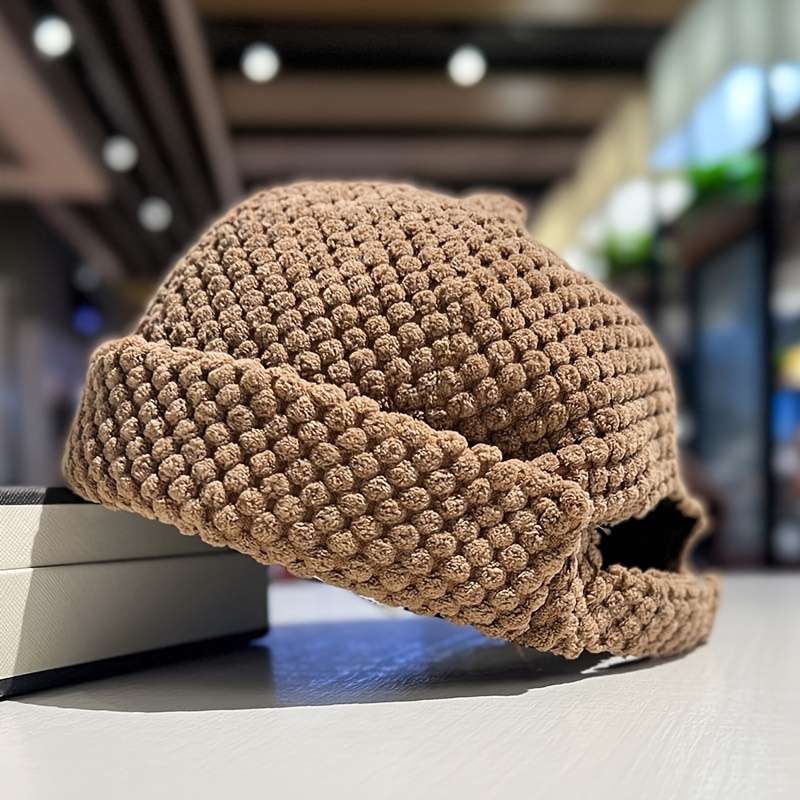 1pc Thicken Hip Hop Beanie Skullcap Solid Color Beanie Hat Ideal choice for Gifts