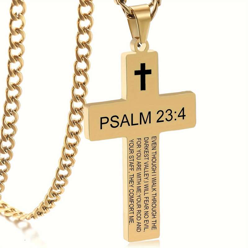 1 Piece Golden Jesus Theme Pendant