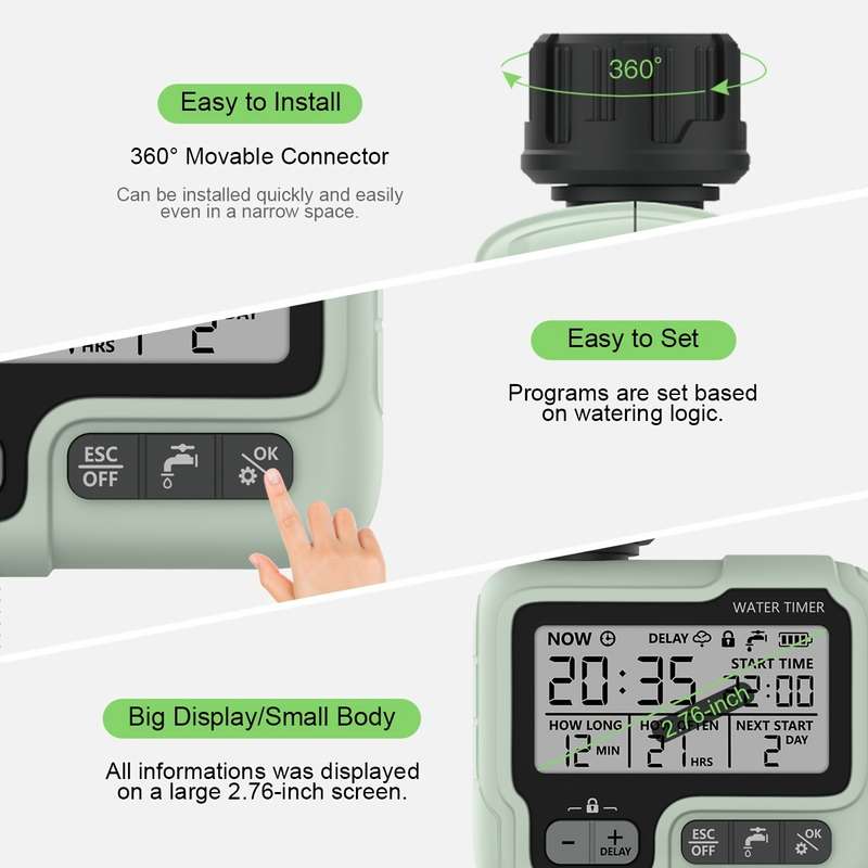 1Pc Automatic Water Timer Irrigation Machine Intelligent Sprinkler