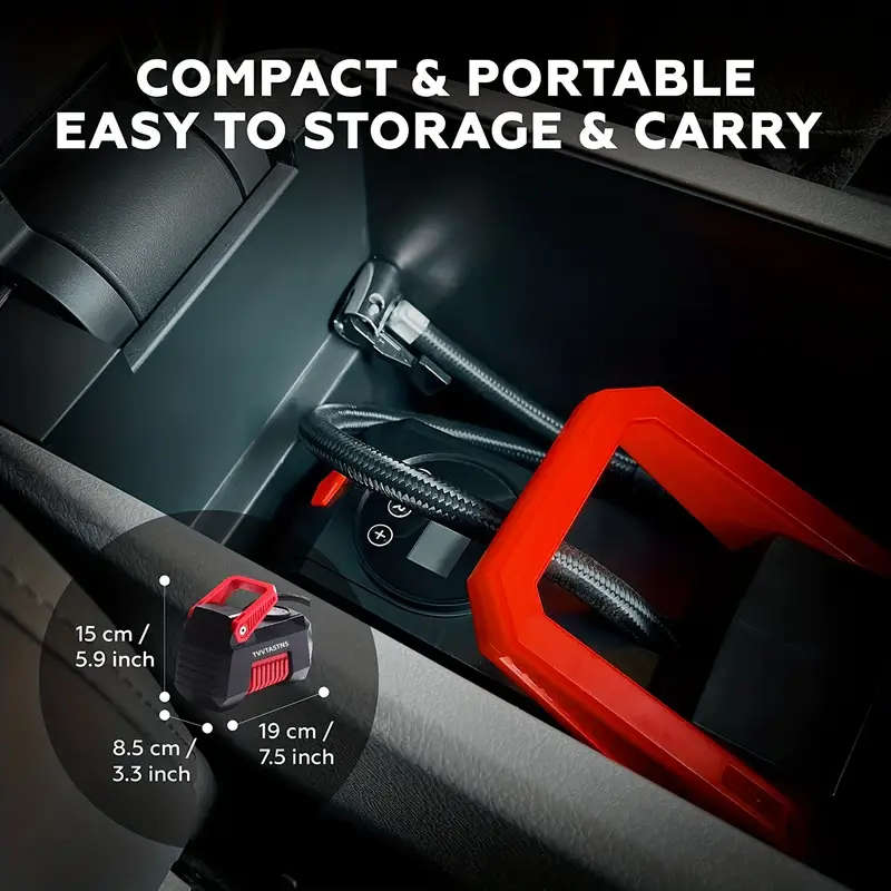 1pc Air Compressor Tire Inflator Portable Air Pump For Car Tires 12V DC Auto Tire Pump With Digital