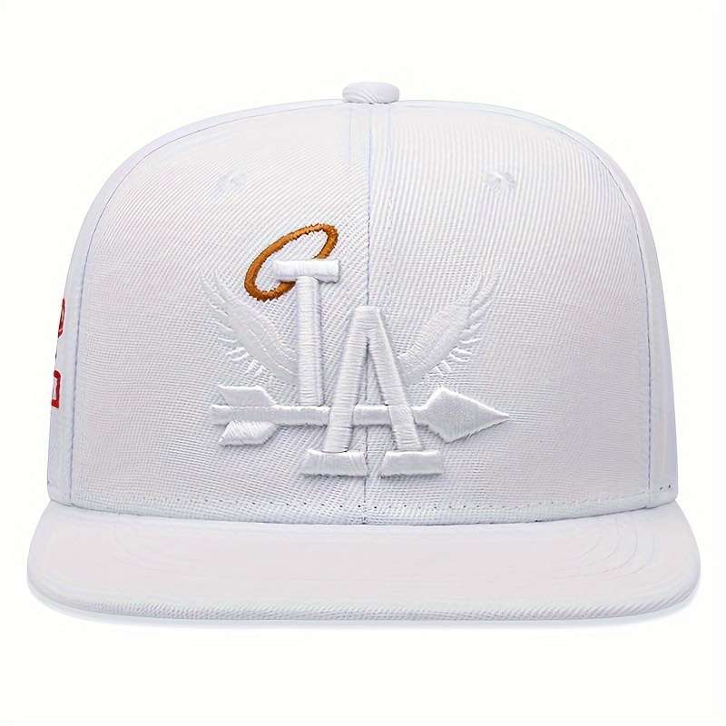 1pc Wings Letter Embroidered Baseball Cap Solid Color Hip Hop Breathable Snapback Hats Lightweight