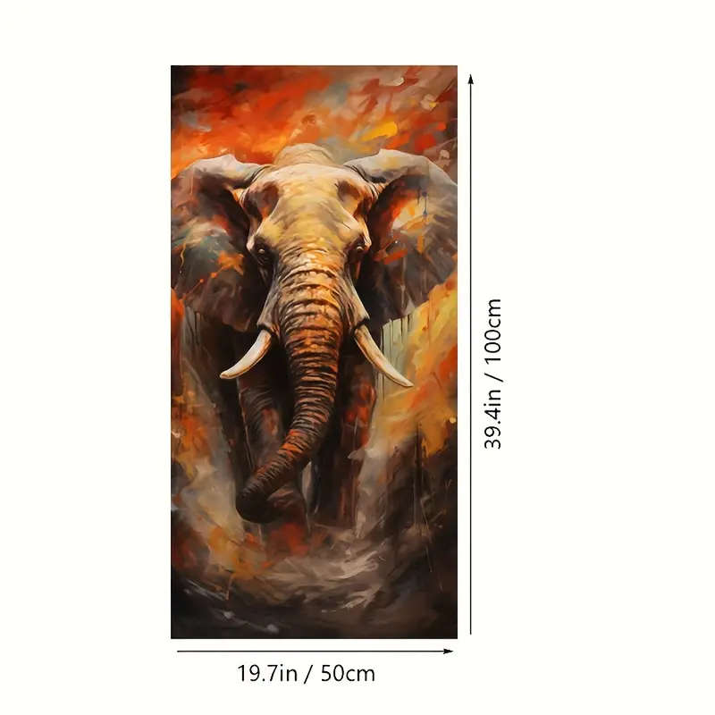 1pc Abstract Elephant Canvas Wall Art Modern Colorful Animal Pictures Print On Canvas Wildlife Artwo