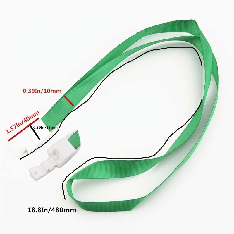 1pc Various Transparent Color Card Set Lanyard Hanging Clip Card Holder Student Teacher Certificat