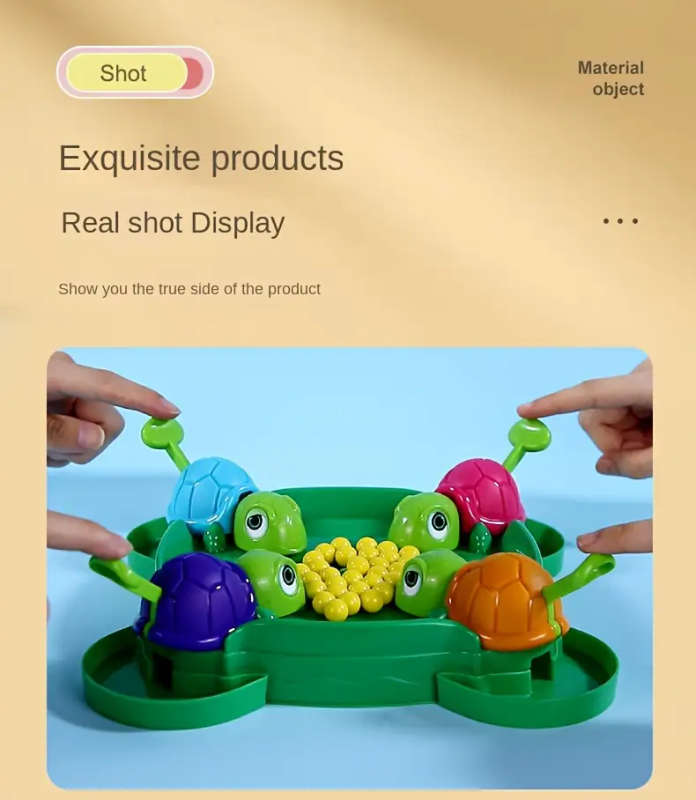 internet celebrity turtle bean eating toy parent child interactive multiplayer desktop game puzzle toy details 7
