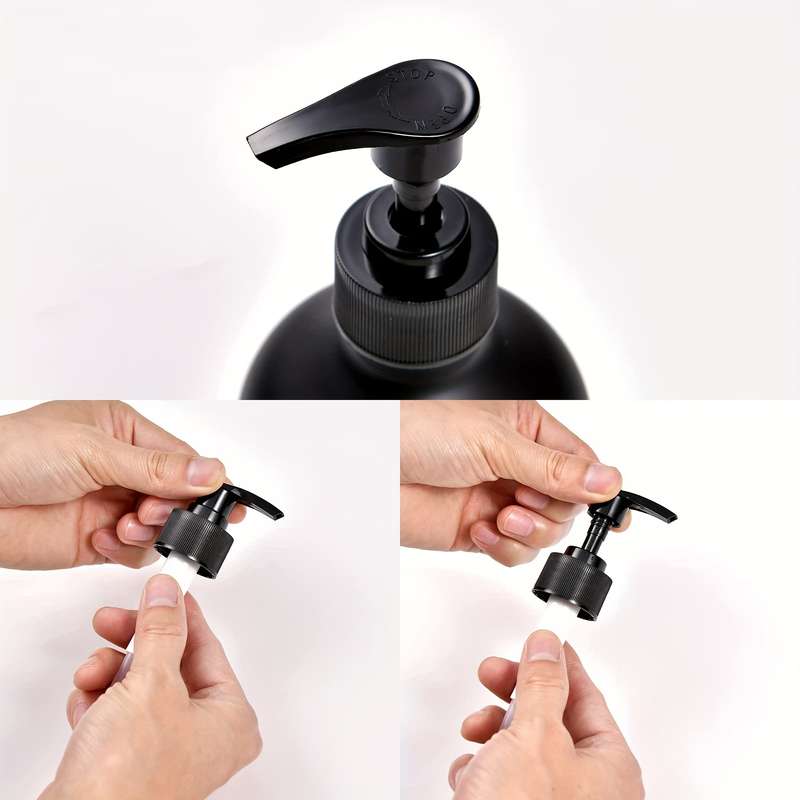 Plastic Soap Dispenser SetContains Black Hand Soap Dispenser and White Dish Soap Dispenser. Ki