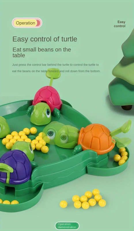 internet celebrity turtle bean eating toy parent child interactive multiplayer desktop game puzzle toy details 3