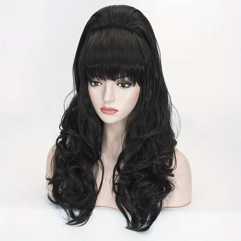 1Pc Black 60.96cm Fashion Design Wig