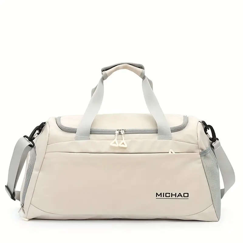 Large Capacity Fitness Bag Waterproof Oxford Fabric with Dry Wet Separation Zip Closure Versatile