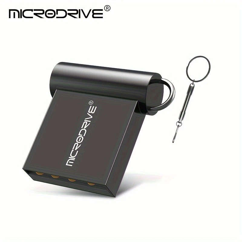 1pc Metal Mini USB 2.0 Flash Drives 64GB Perfect For Matching With Hanging Cords Keyrings