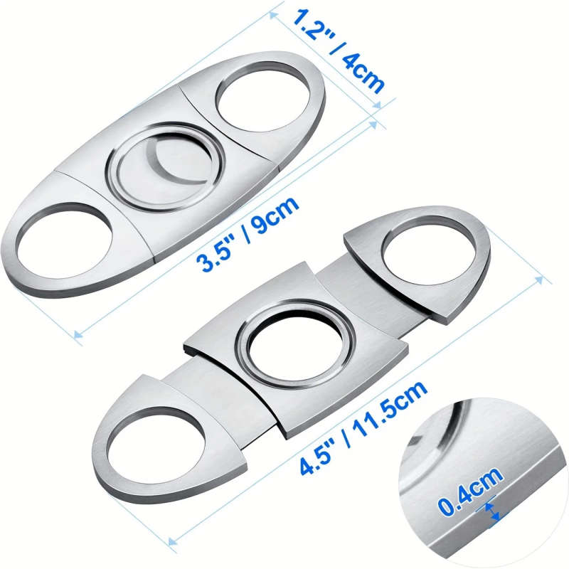 1pc Stainless Steel Cigar Cutter Cigar Accessories Smoking Accessories Color sent randomly