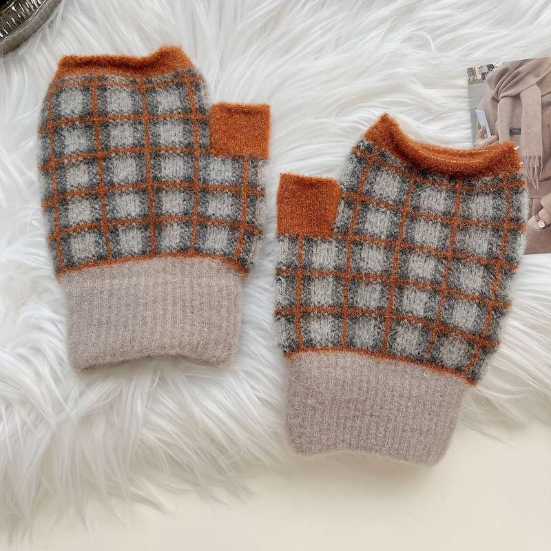 1 Pair Fingerless Cerulean Warm Gloves