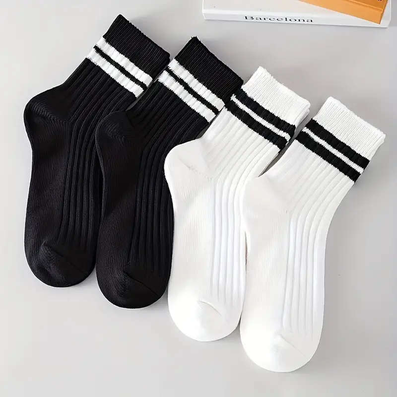 6 Pairs Of Men's Autumn And Winter Thickened Trendy Socks Breathable Comfy Casual Unisex Socks For M
