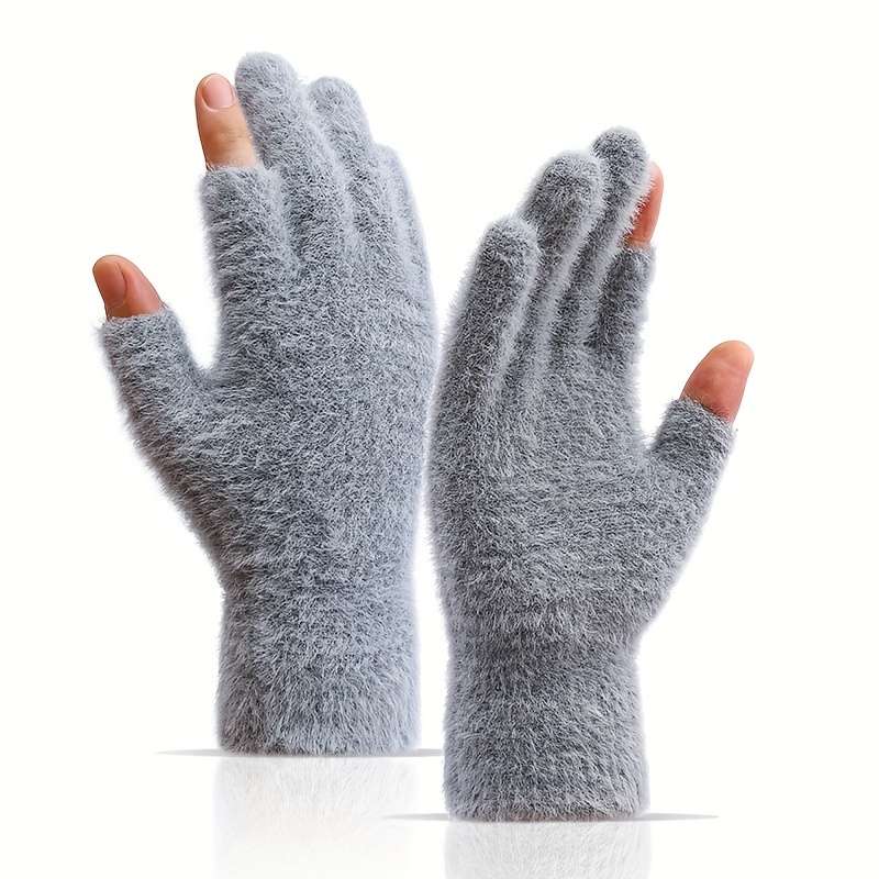 1 Pair Watermelon Red Warm Gloves