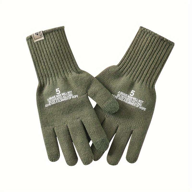 1 Pair Green Warm Gloves