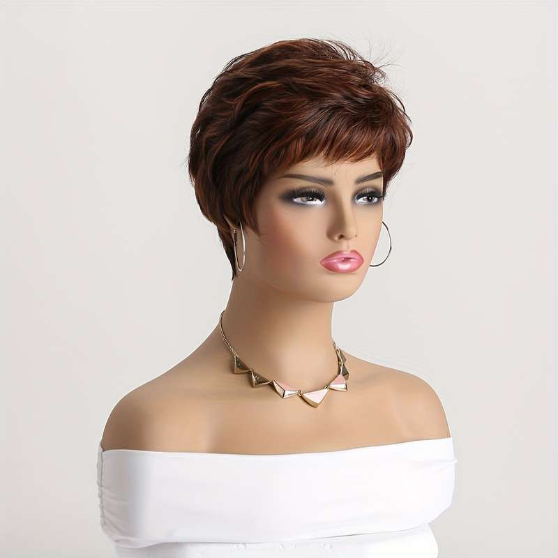 1Pc Mixed Brown 25.4cm Fashion Design Wig