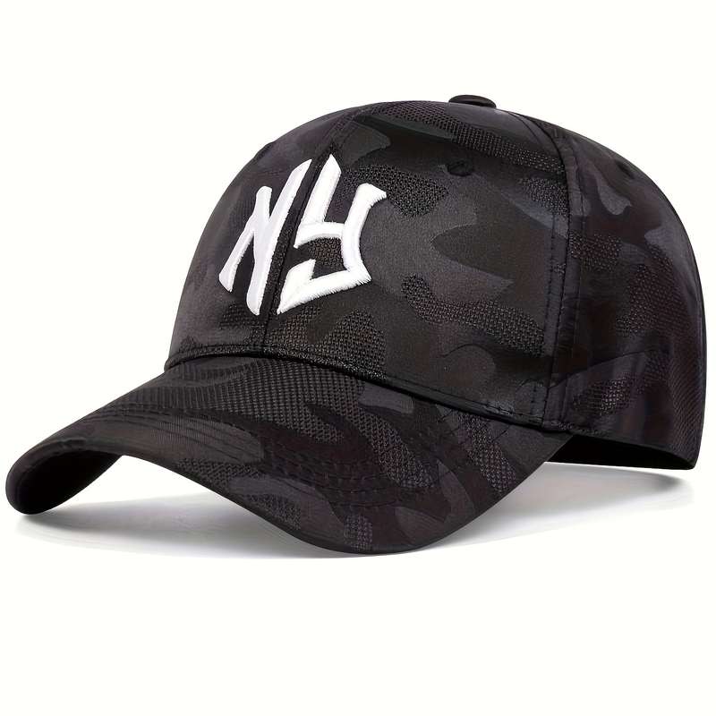 1pc Trendy Embroidery Camouflage Baseball Cap Unisex Hip Hop Dad Hat Lightweight Adjustable Sun Hat