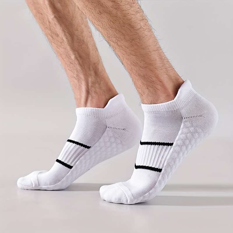 5 Pairs Grey And Orange One Size High Elastic Socks