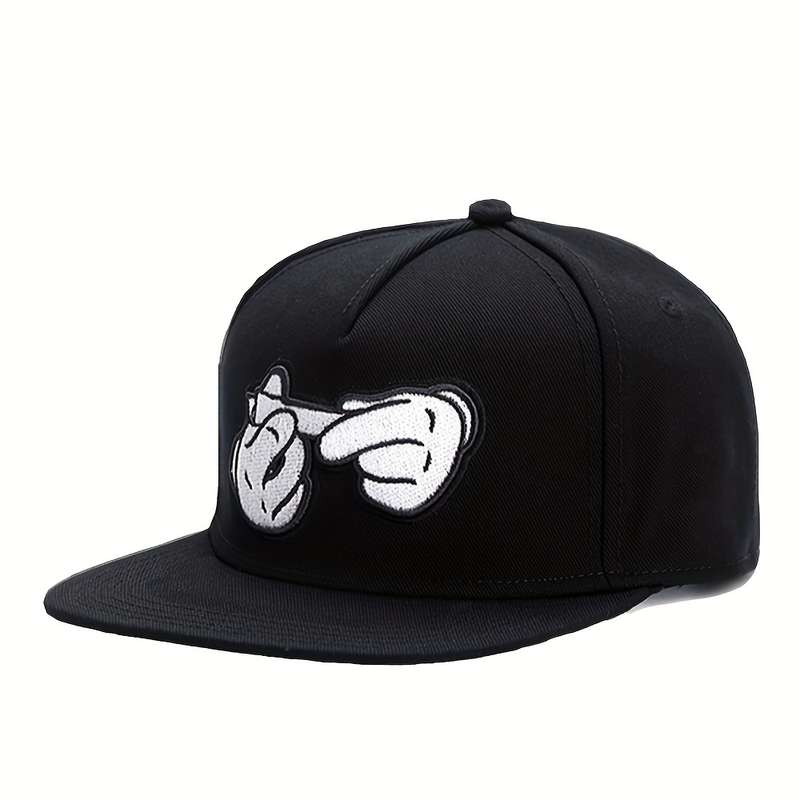 1pc Two handed cigarette style embroidered snapback cap for men women fashionable sun visor cap hip