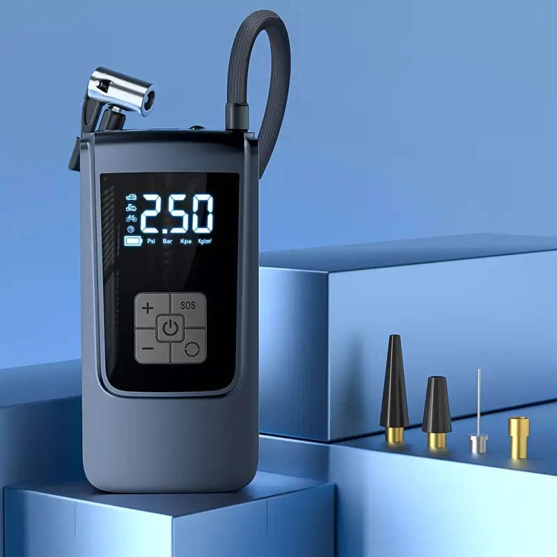 1pc Air Compressor Pump Inflator Car Portable Digital Air Compressor Cordless Car Tire Pump Suitable