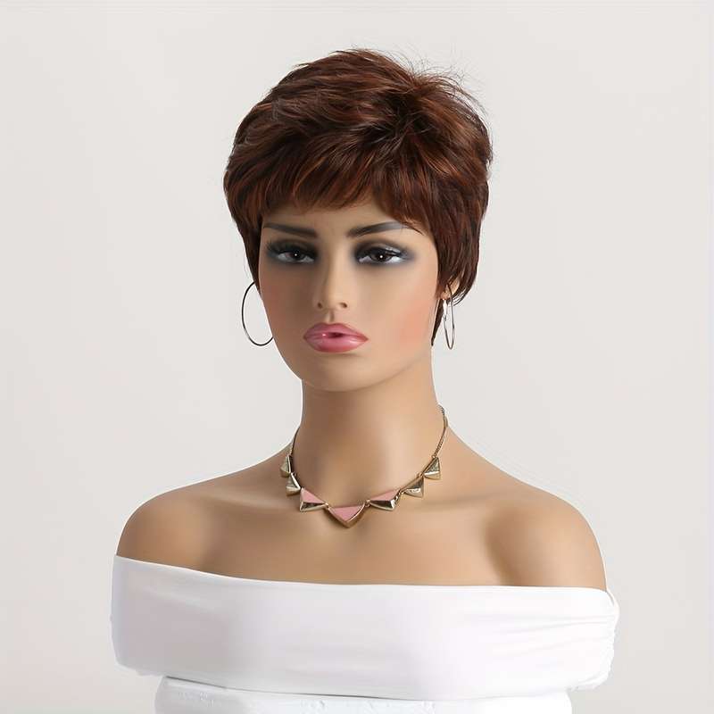 1Pc Mixed Brown 25.4cm Fashion Design Wig