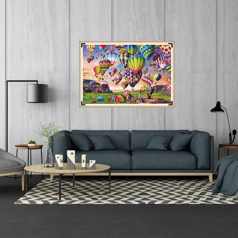 1000pcs Mixed Color Rectangle Paper Jigsaw Puzzles Thick and Durable Seamless Port
