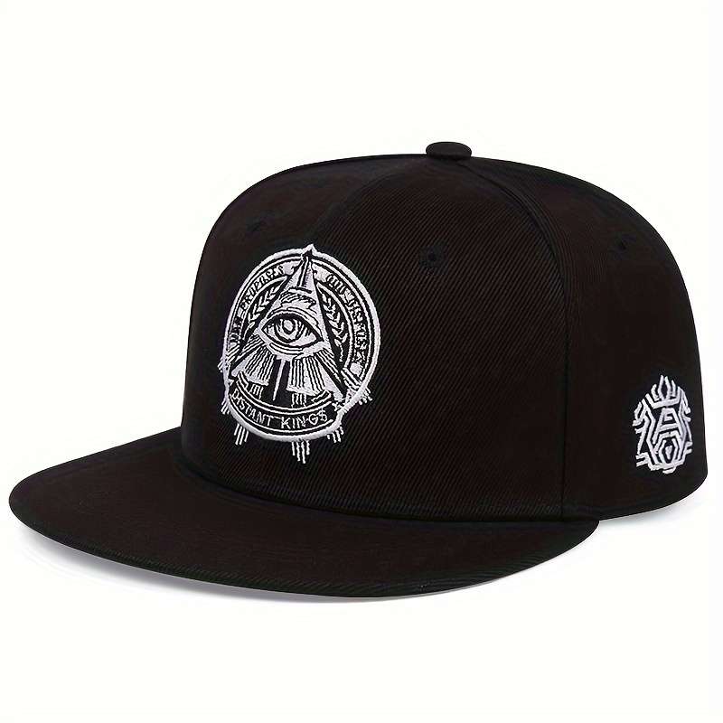 1pc God's Eye Pattern Embroidered Men's Sunshade And Windproof Baseball Cap
