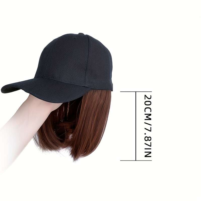 1Pc Black 20.32cm Fashion Design Wig