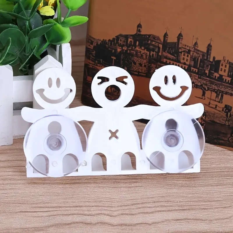 1pc Toothbrush Holder Wall Mounted Suction Cup 5 Position Cute Cartoon Smile Bathroom Sets Bathroom