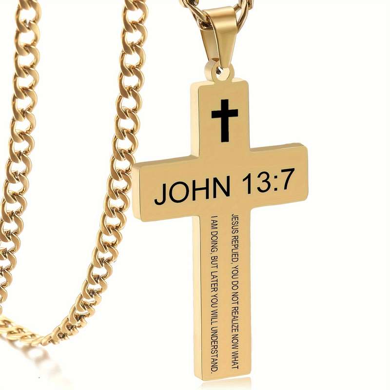 1 Piece Golden Jesus Theme Pendant
