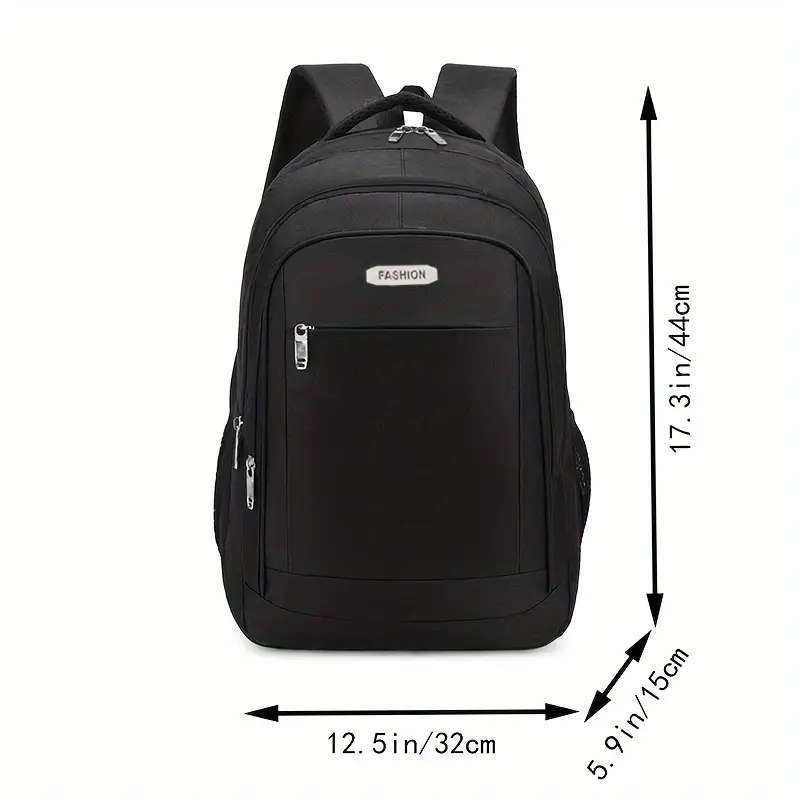 1pc Versatile Nylon Backpack for Men Lightweight Large Capacity for Travel Cycling