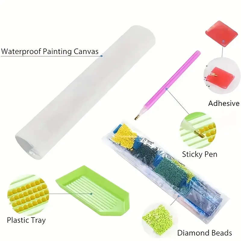 1pc DIY 5D Diamond Painting Kit Vibrant Spice Collection 30x40cm Frameless Canvas with Round Acrylic