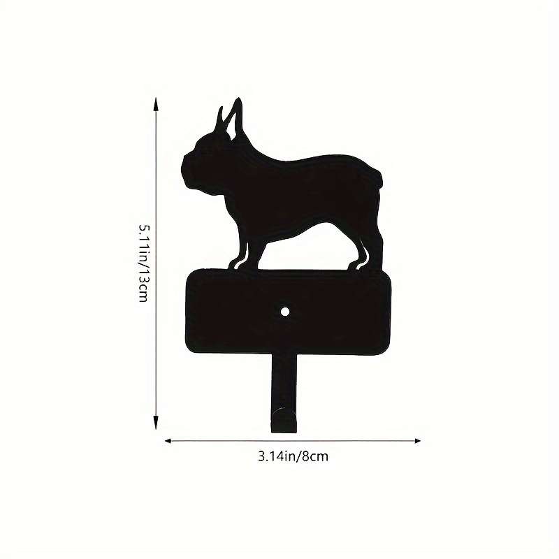 Vintage Bulldog Metal Coat HookMatte Finish Easy Stick-On Installation for Keys  Decor in Livin