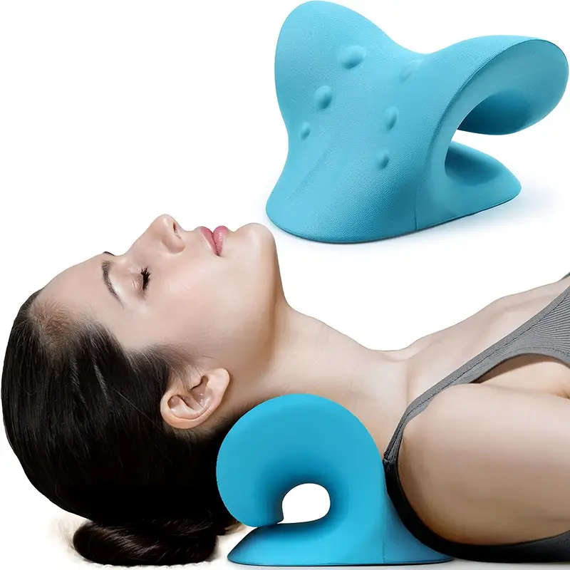 1pc Neck And Shoulder Relaxer Cervical Traction Device Cervical Traction Pillow for Muscle Relaxatio