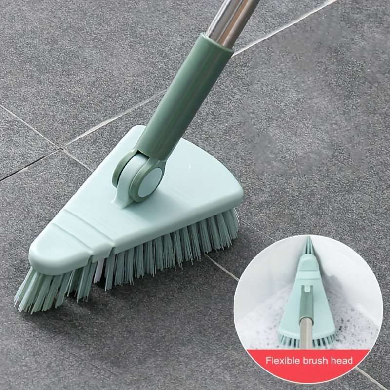 1pc Floor Scrub Brush Shower Scrubber Cleaning Bath Tub And Tile Scrubber Brush Long Handle Det